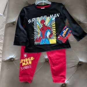 Marvel Spider-Man Black and Red Boys 2 Piece Set Size 2T